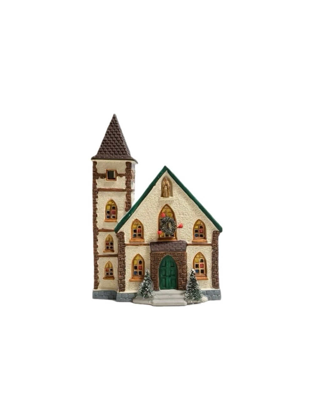 Noma Dickensville Vintage Church Christmas Village Lighted House